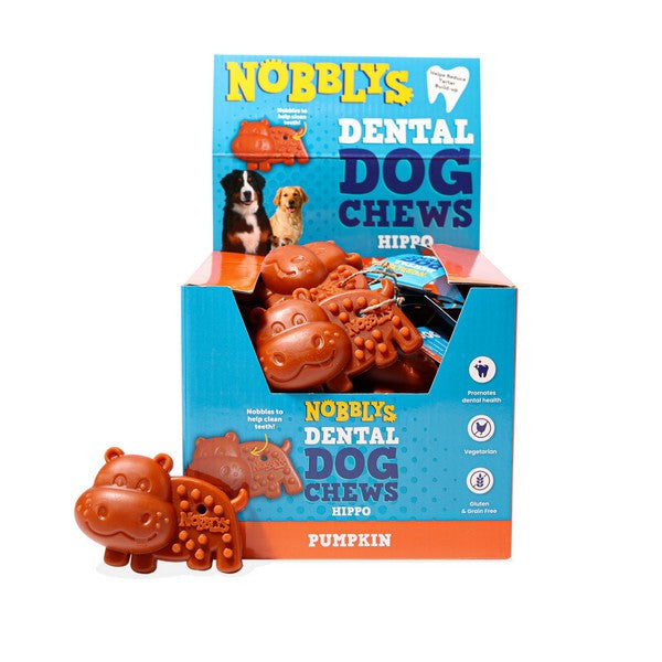 Petello Nobblys Hippo-Shaped Animal Treat Pumpkin Flavor 40g