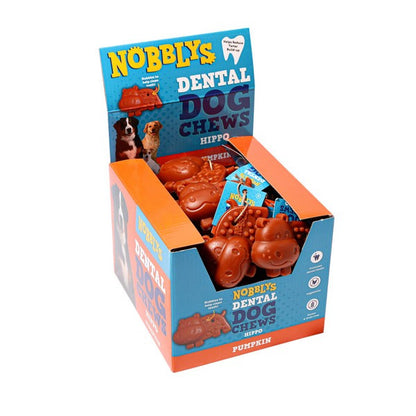 Petello Nobblys Hippo-Shaped Animal Treat Pumpkin Flavor 40g