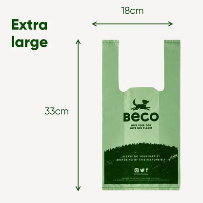 Dog Beco Recycled Poop Bags with Handles Mint Scented, 120 Pack