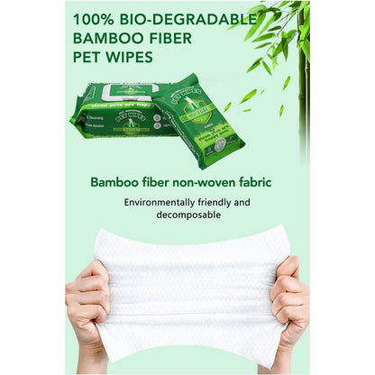 My Turf Biodegradable Pet Wipes 100% Natural, Eco-Friendly Cleaning for Pets, 15x20cm, 25pcs per Bag
