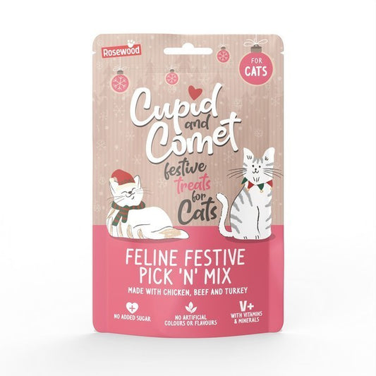 Rosewood Feline Festive Pick 'N' Mix Cat Treats 180g Holiday Snack Case of 10