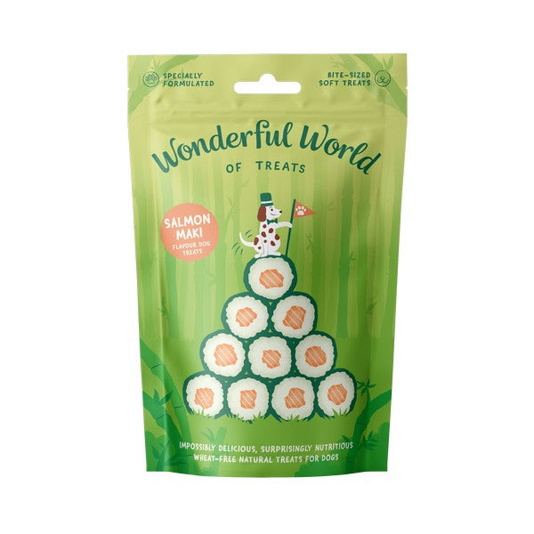 WWOT Salmon Maki Sushi Rolls 50g Fresh Premium Seafood Snack Cse 12