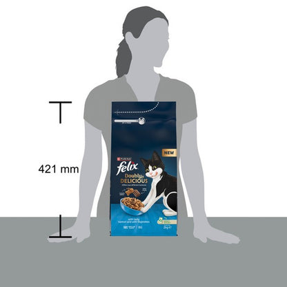 Felix Doubly Delicious Salmon & Vegetables Dry Cat Food 2kg