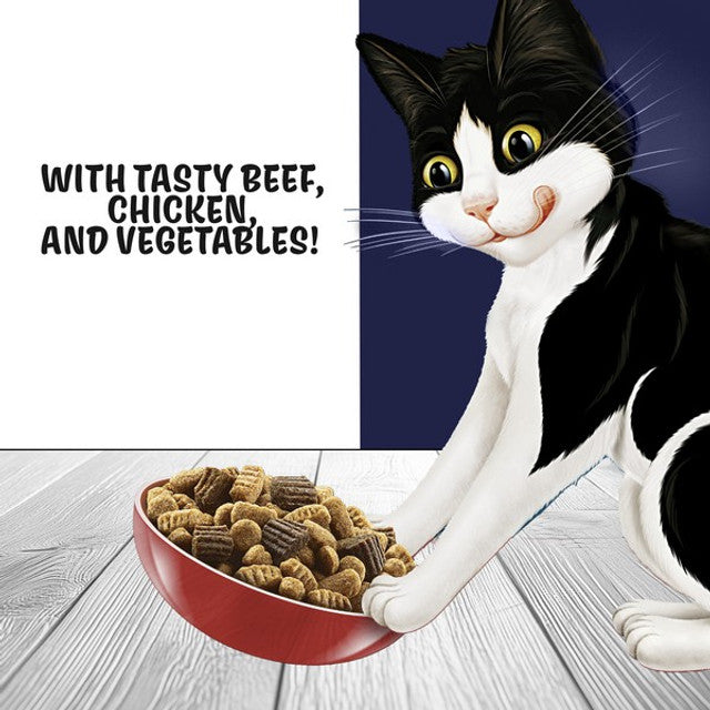 Felix Doubly Delicious Beef Chickenn & Vegetables Dry Cat Food 2kg