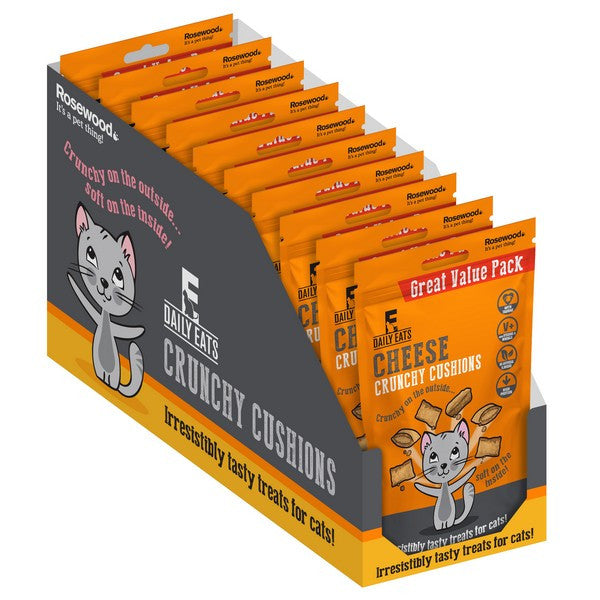 Rosewood Crunchy Cheese Cat Treats 200g Value Pack Case of 10