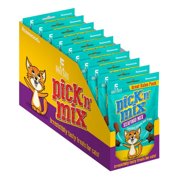 Rosewood Premium Cat Treats Pick ‘N’ Mix Seafood Flavor 180g Case of 10