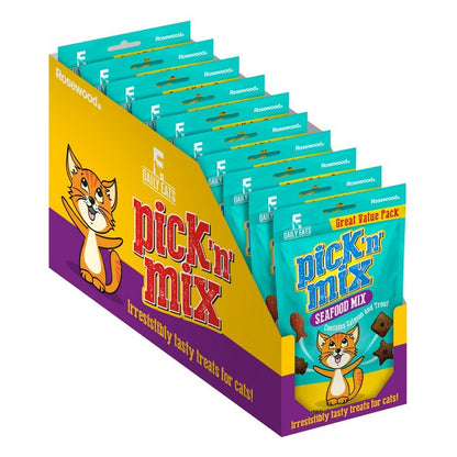 Rosewood Premium Cat Treats Pick ‘N’ Mix Seafood Flavor 180g Case of 10