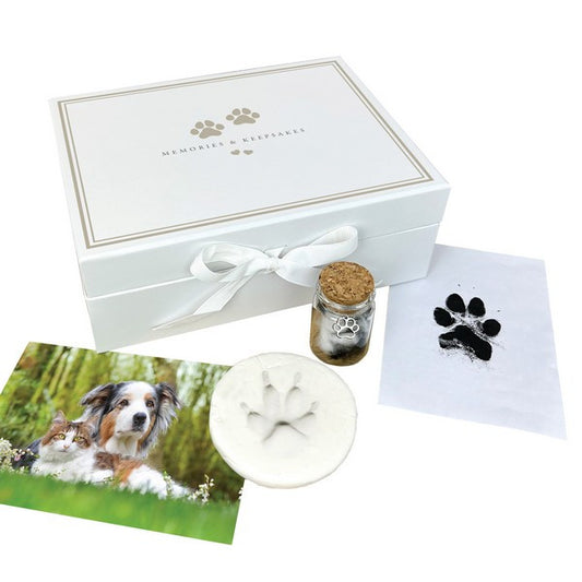 Oh So Precious Pet Memory Box Personalized Pet Keepsake & Remembrance Kit for Dogs & Cats
