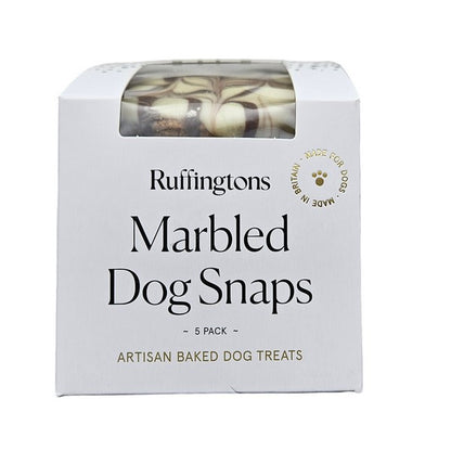 Ruffingtons Marbled Dog Treats 5 Pack Snaps Crunchy Chewy Snacks for Dogs