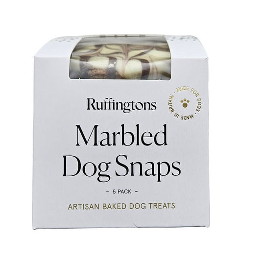 Ruffingtons Marbled Dog Treats 5 Pack Snaps Crunchy Chewy Snacks for Dogs