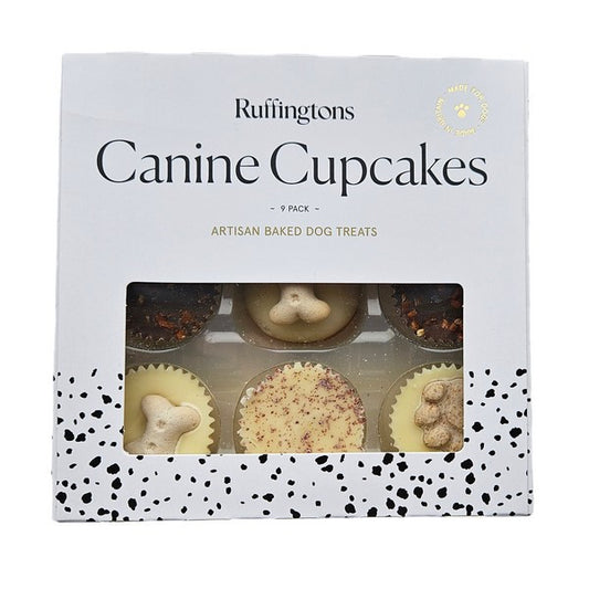 Ruffingtons Canine Cupcakes Dog Treats Gourmet Puppy Snacks 9 Pack