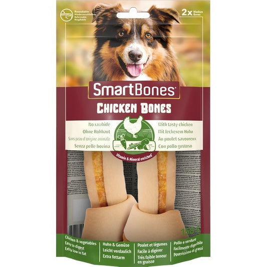 SmartBones Chicken Dog Chews Medium 2-Pack Healthy Treats for Dogs 32 Pieces