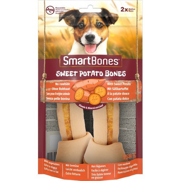 SmartBones Sweet Potato Dog Chews Medium 2-Pack Healthy Treats for Dogs 32 Pieces