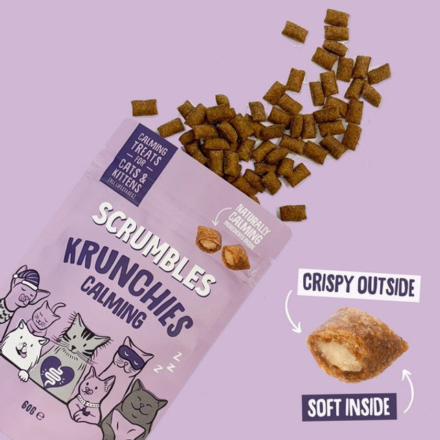 Scrumbles Krunchies Cat Calming Pillow Treats 60g