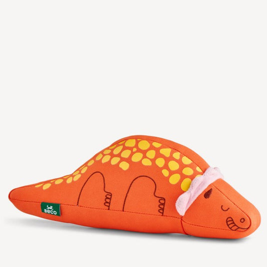Beco Recycled Soft Tarka Triceratops Dog Toy Large Eco-Friendly Plush Chew Toy for Dogs