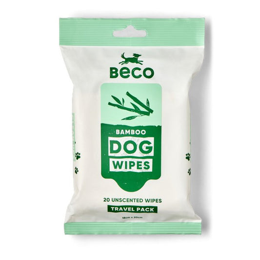 Dog Beco Bamboo Travel Wipes Unscented