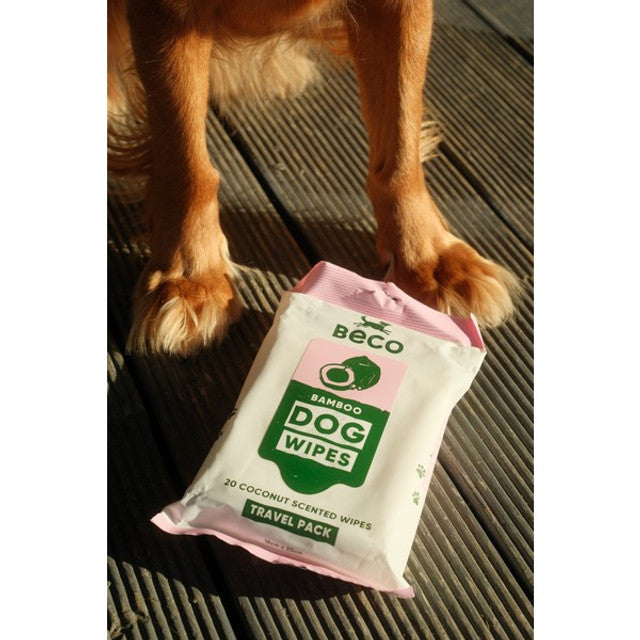 Dog Beco Bamboo Travel Wipes Coconut Scented