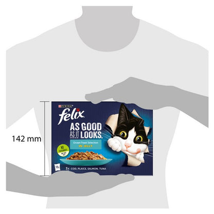 Felix As Good As it Looks Ocean Feasts Wet Cat Food 12x85g Case of 4