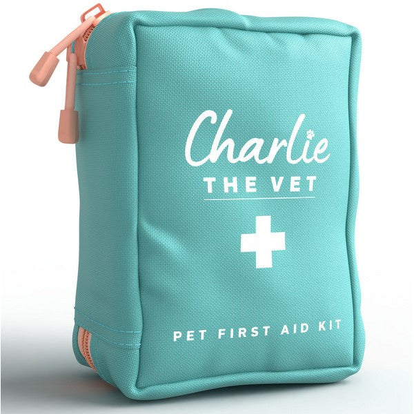 Charlie The Vet Pet First Aid Kit  Emergency Care Supplies for Dogs & Cats Compact Travel-Friendly Kit