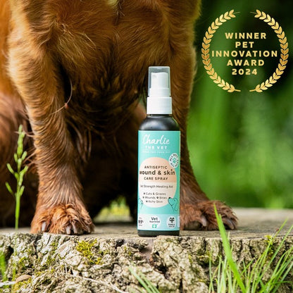 Charlie The Vet Antiseptic Wound & Skin Care Spray for Pets & Livestock 100ml Multi-Animal Healing & Skin Protection