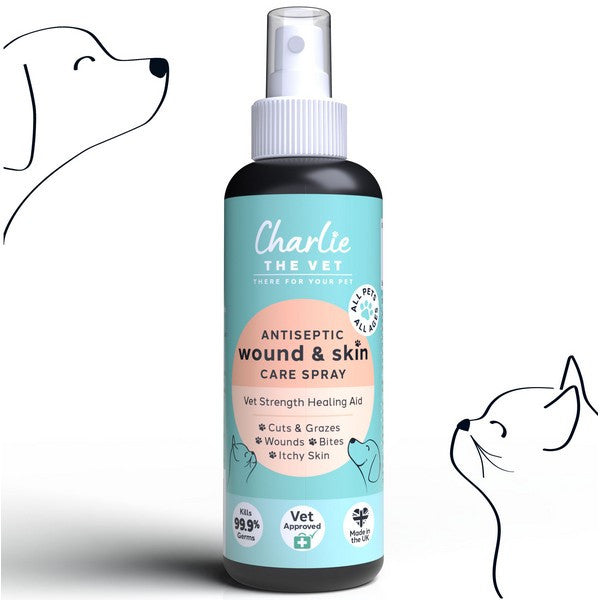Charlie The Vet Antiseptic Wound & Skin Care Spray for Pets & Livestock 100ml Multi-Animal Healing & Skin Protection