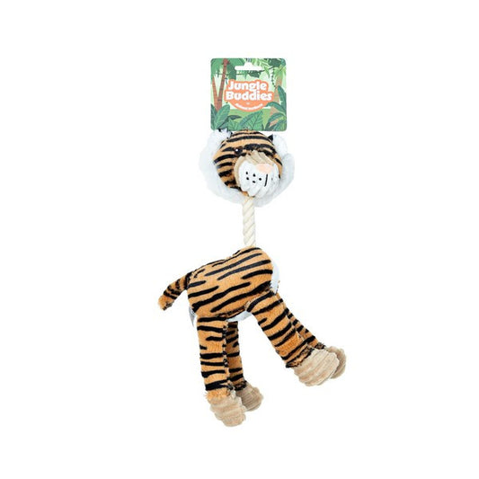 Animal Instincts Jungle Buddies Plush Tiger Small Soft Stuffed Animal Toy for Kids, Cuddly Safari Animal, Jungle-Themed Gift