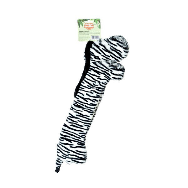 Animal Instincts Plush Zebra Toy Jungle Buddies Soft Stuffed Animal with Paper Crinkle for Sensory Play