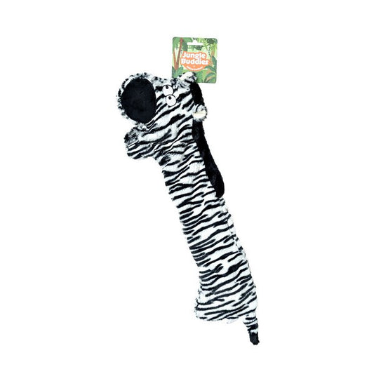 Animal Instincts Plush Zebra Toy Jungle Buddies Soft Stuffed Animal with Paper Crinkle for Sensory Play