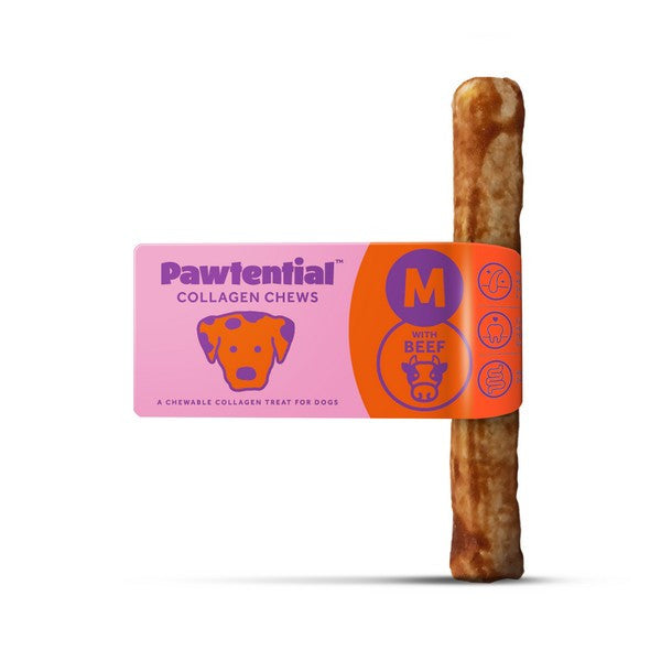Pawtential Collagen Chew Beef Flavour for Dogs Medium Size 70g