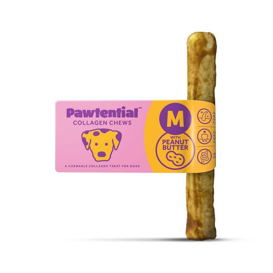 Pawtential Collagen Chew for Dogs Peanut Flavor Joint Support Treats, Medium 70g
