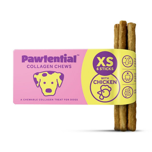 Pawtential Collagen Chew XS Dog Treats Chicken Flavour, 6 Sticks 70g