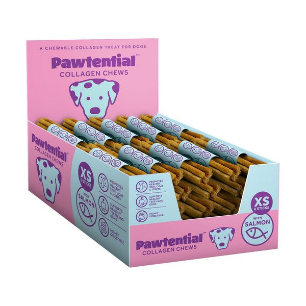 Pawtential Collagen Chew XS Salmon Flavour Healthy Dog Treats, 6 Sticks