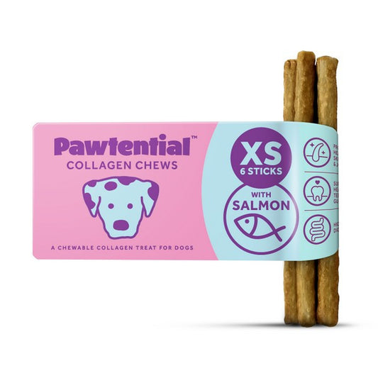 Pawtential Collagen Chew XS Salmon Flavour Healthy Dog Treats, 6 Sticks