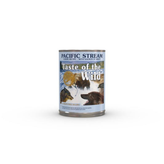 Taste of the Wild Pacific Stream Wet Dog Food Grain-Free Canned Formula in Gravy Adult All Breeds 12 x 390g