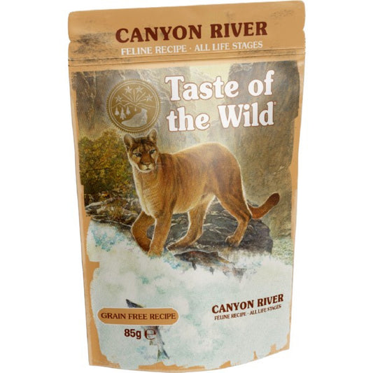Taste of the Wild Grain-Free Wet Cat Food Canyon River Chunks in Gravy Pouch 12 x 85g