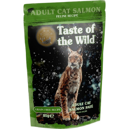 Taste of the Wild Salmon Pate Wet Cat Food Adult, Grain-Free 12x85g Pouches