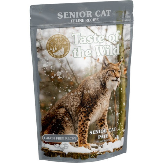 Taste of the Wild Senior Wet Cat Food Pate Grain-Free, High-Protein Adult Cat Pouch 12x85g