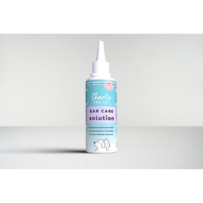 Charlie The Vet Ear Care Solution for Dogs & Cats Gentle Ear Cleaner, Soothes Irritation & Maintains Healthy Ears