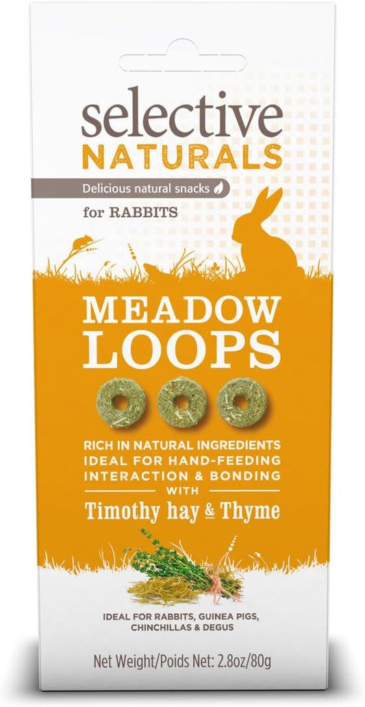 Selective Naturals Meadow Loops for Rabbits with Timothy Hay