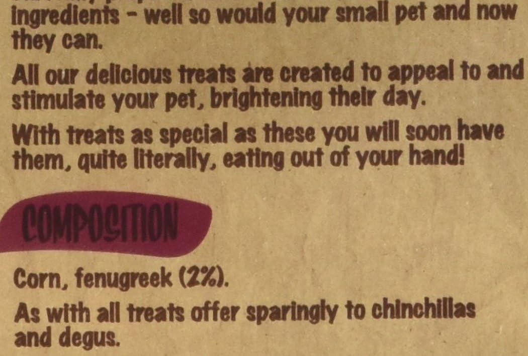 Rosewood Fenugreek Crunchies Fenugreek Small Animal Treats, Crunchy Herbal Snacks, 200g
