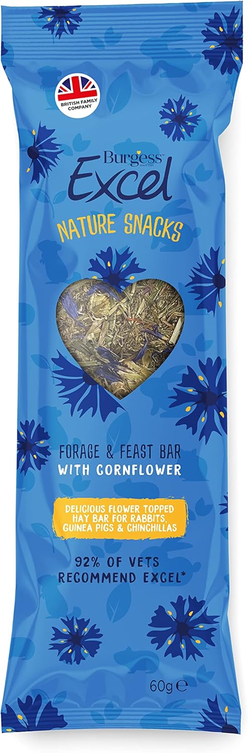 Burgess Excel Forage & Feast Bar Cornflower 60g