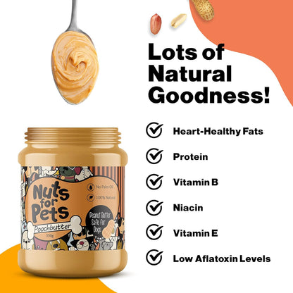 Nuts for Pets Poochbutter – 350g Premium Peanut Butter for Dogs