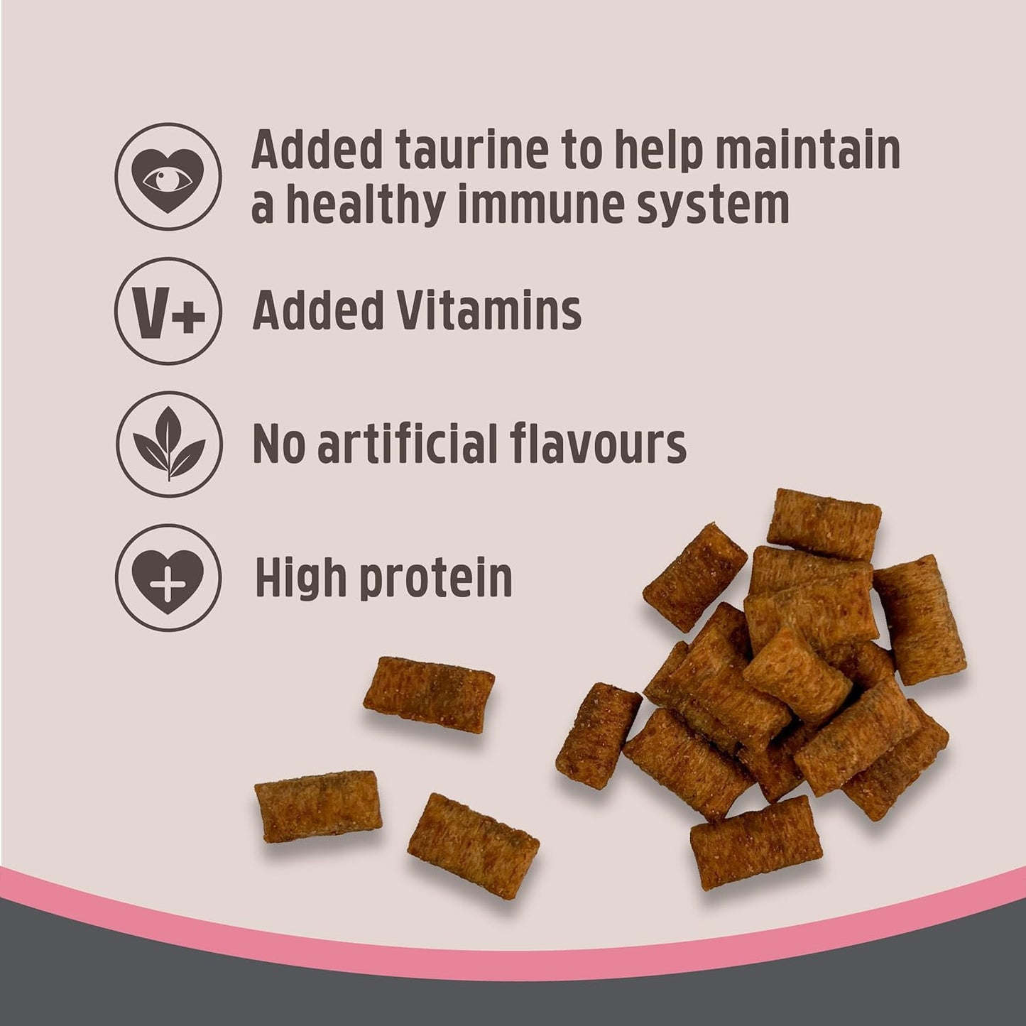 Rosewood Crunchy Salmon Cushions Salmon Cat Treats, Crunchy Bite-Size Snacks, 60g