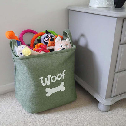 Rosewood Canvas Pet Toy Basket Durable Storage Organizer for Dogs & Cats Lightweight & Stylish Home Accessory