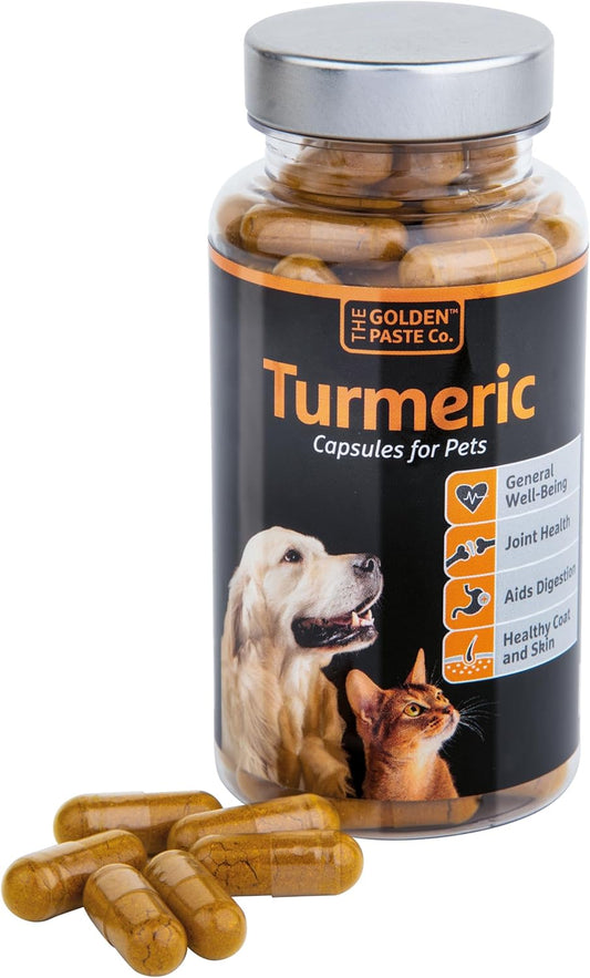 Golden Paste Co. Turmeric Capsules for Dogs & Cats 90 Pack – Joint & Health Support