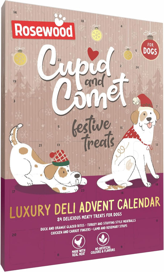 Rosewood Veggie Burst Luxury Advent Calendar for Dogs Healthy Treats & Chews 24-Day Seasonal Surprise