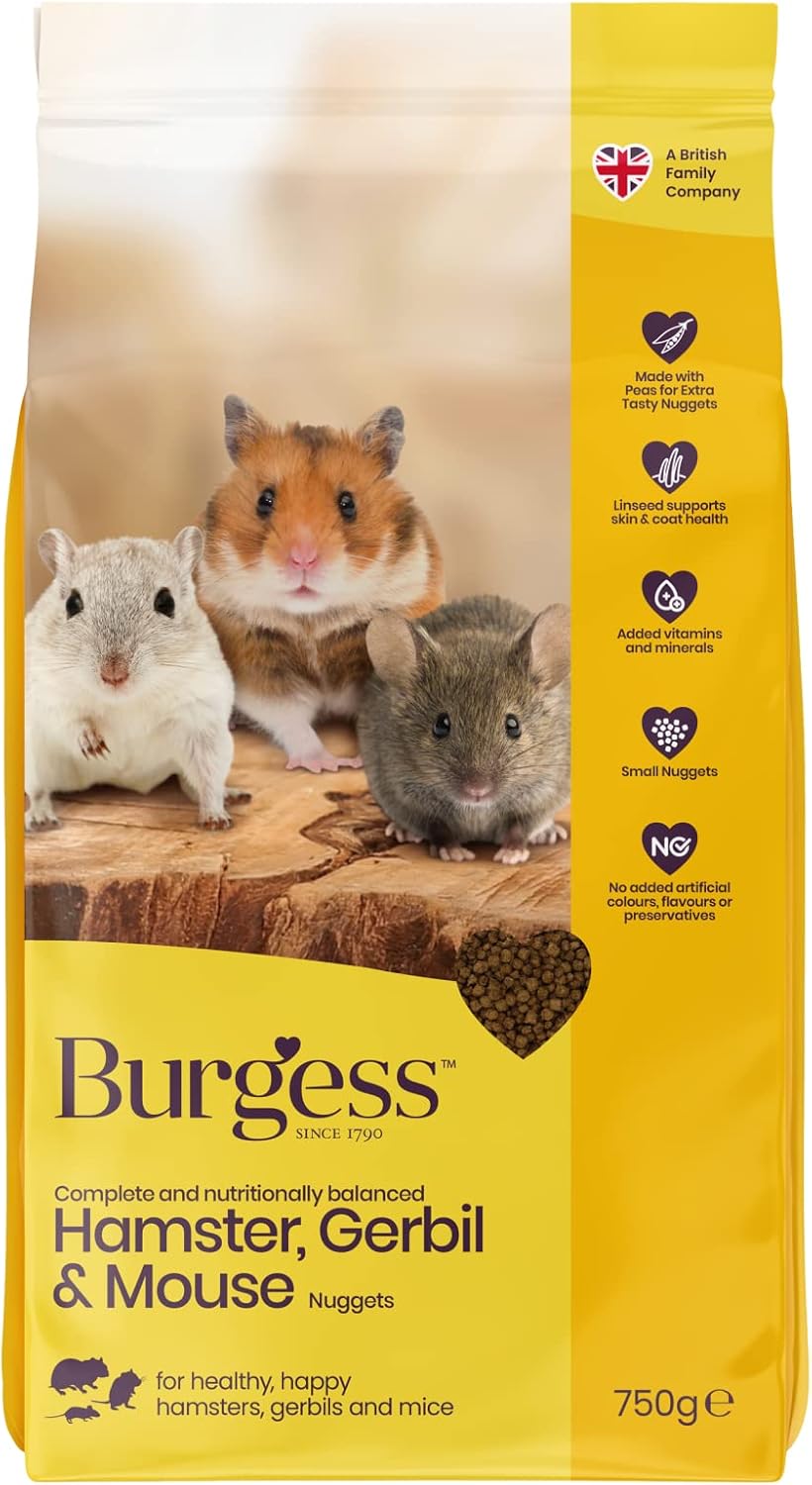 Burgess Hamster Gerbil and Mouse 750g