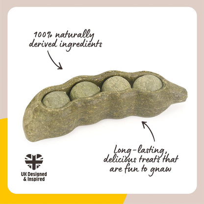 Rosewood Veggie Burst Pea Pods Natural Cat Treats with Veggie Flavor 5-Pack Case