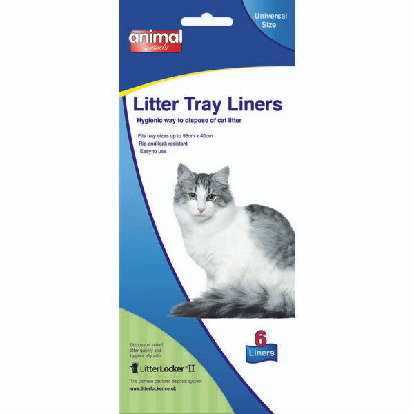 Animal Instincts Cat Litter Tray Liner Universal Cat Litter Mat, 55x40cm, Pack of 6 Durable & Leak-Proof