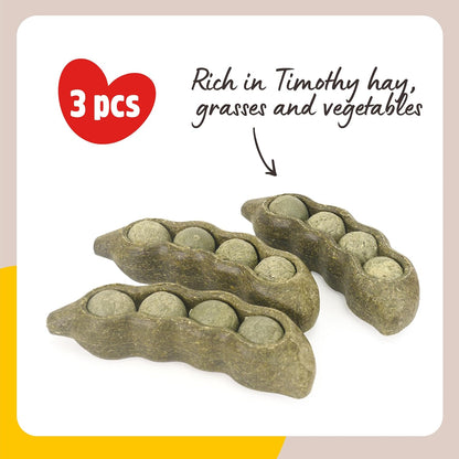 Rosewood Veggie Burst Pea Pods Natural Cat Treats with Veggie Flavor 5-Pack Case